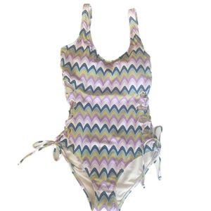 Sandflower One Piece Geometric Swimsuit Size M 8-10